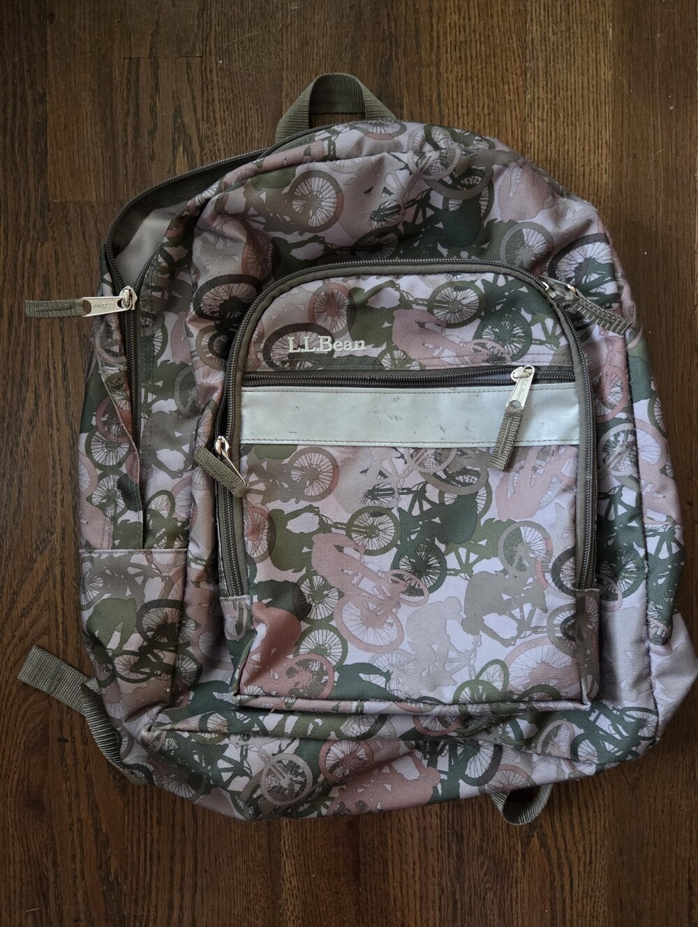 LL Bean Bicycle Camo Backpack